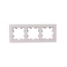 BRITE Рамка 3 поста РУ-3-2-Бр стекло розовый матовый IEK