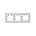 BRITE Рамка 3 поста РУ-3-2-Бр стекло розовый матовый IEK
