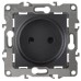 12-2105-05 ЭРА Розетка 2P, 16A-250В, IP20, Эра12, антрацит (10/100/2800)
