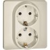 Розетка 2-местная с заземлением без защитных шторок 16А в сборе слоновая кость INSPIRIA Розетка 2-местная с заземлением без защитных шторок 16А в сборе слоновая кость INSPIRIA