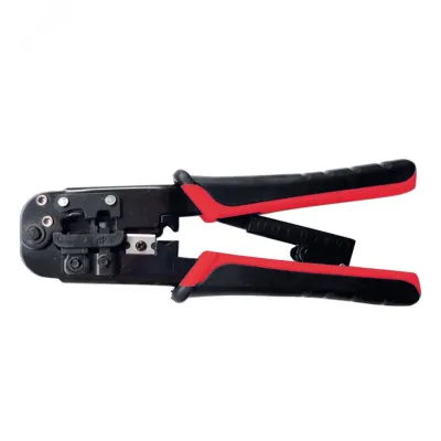 Кримпер для обжима RJ разъемов RJ-45 (8P8C), RJ-12 (6P6C) и RJ-11 (6P4C и 6P2C), черный, красный CTLS007
