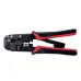 Кримпер для обжима RJ разъемов RJ-45 (8P8C), RJ-12 (6P6C) и RJ-11 (6P4C и 6P2C), черный, красный CTLS007