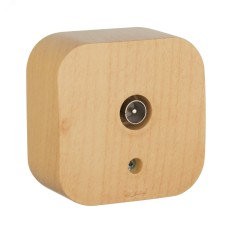 Розетка для открытой установки TV тип звезда дерево QUTEO