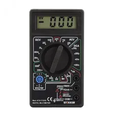 MTM DT830B Мультиметр цифровой, портативный,1999 отсчетов, батарея крона, ручная регулировка, черный