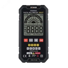 MTM HT125B Мультиметр цифровой, 4000 отсчетов, 2 батареи тип ААА 1,5В, автоматический, черный