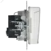 BRITE Розетка 1-местная с заземлением с защитными шторками и крышкой 16А IP44 РСбш10-3-44-БрАБ арктический белый IEK