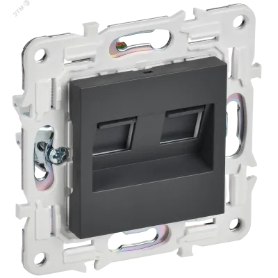 SKANDY Розетка компьютерная двойная RJ45 кат.6 SK-K04T титан IEK