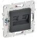 SKANDY Розетка компьютерная двойная RJ45 кат.6 SK-K04T титан IEK