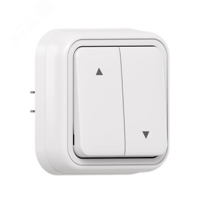 Выключатель, для жалюзи СП, винтовые клеммы белый, Бронто EKF