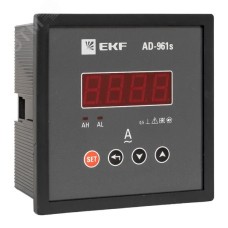 Амперметр цифровой на панель 96x96 квадратный вырез однофазный в коротком корпусе PROxima