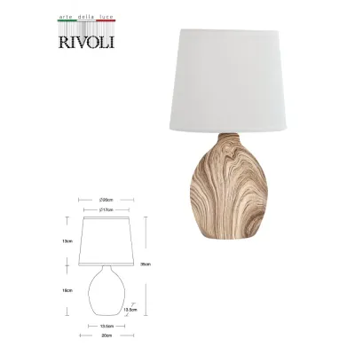 Настольная лампа Rivoli Chimera 7072-503 1 * Е14 40 Вт керамика светлое дерево