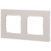 Рамка для розеток и выключателей ЭРА Серия 12 12-5202-15 на 2 поста, Классик, перламутр