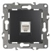 12-3107-05 ЭРА Розетка информационная RJ45, IP20, Эра12, антрацит (10/100/2100)