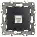 12-3107-05 ЭРА Розетка информационная RJ45, IP20, Эра12, антрацит (10/100/2100)