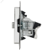 BRITE Розетка двойная TV+RJ45 кат.5E РТВ/РК12-БрГН металл хром/никель IEK