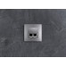 Розетка компьютерная двойная RJ45 категория 5Е UTP алюминий ETIKA