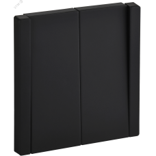 FORTE&PIANO Выключатель 2-клавишный проходной 10А FP107M металл черный IEK