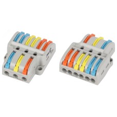 Клемма ЭРА NO-225-459 проходная разветвительная 222-4136 с рычагами 3/6 полюсов 0.08-2.5/4 мм2 (упаковка 1 шт.)