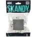 SKANDY Выключатель 1-клавишный проходной 10А SK-V02Gr серый IEK