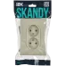 SKANDY Розетка 2-местная без заземления с защитными шторками 10А в сборе SK-R09B бежевый IEK
