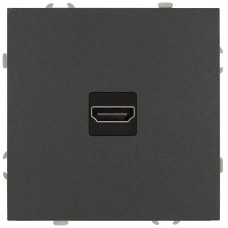 Розетка скрытого монтажа в рамку HDMI IP20 графит 15-3114-06 Galaxy