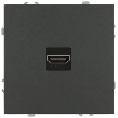 Розетка скрытого монтажа в рамку HDMI IP20 графит 15-3114-06 Galaxy