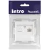 Розетка Intro Accent 6-303-01М информационная RJ45, IP20, СУ, белый матовый