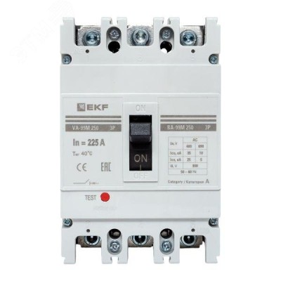 Автоматический выключатель ВА-99М 250/225А 3P 25кА EKF