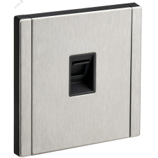 FORTE&PIANO Розетка компьютерная RJ45 кат.6 FP731M металл никель IEK