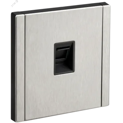 FORTE&PIANO Розетка компьютерная RJ45 кат.6 FP731M металл никель IEK