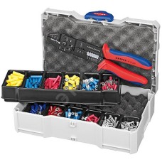 Набор контактных гильз в систейнере комплектация: пресс-клещи KN-9722240 штекеры открытые неизолированныеованные (05-10 мм 15-25 мм)гильзы флажковы