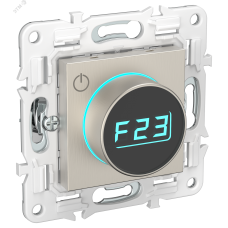SKANDY Термостат электронный с индикацией SK-T01N никель IEK