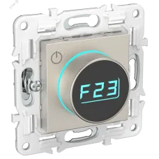 SKANDY Термостат электронный с индикацией SK-T01N никель IEK