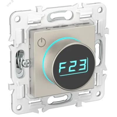 SKANDY Термостат электронный с индикацией SK-T01N никель IEK
