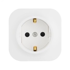 Розетка 1-местная для открытой установки с заземлением без защитных шторок 16А белый QUTEO