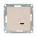 Механизм розетки USB-С  быстрая  кремовый Эпика EKF