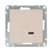 Механизм розетки USB-С  быстрая  кремовый Эпика EKF
