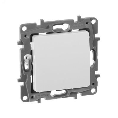 Выключатель 1-клавишный 10А безвинтовое крепление белый ETIKA