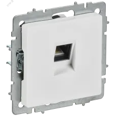 BRITE Розетка компьютерная RJ45 кат.5E РК10-БрАБ арктический белый IEK