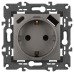 Розетка ЭРА Elegance 14-4108-16 2P+E 16A-250В со шторками с USB type-A+C 5В-3А титан