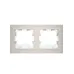BRITE Рамка 2 поста IP44 РУ-2-БрЖ-44 жемчуг