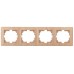 Рамка для розеток и выключателей Intro Solo 4-504-11 на 4 поста, СУ, сосна