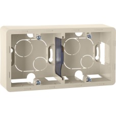 Коробка для накладного монтажа 2-местная слоновая кость INSPIRIA