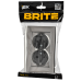 BRITE Розетка 2-местная с заземлением без защитных шторок плоская 16А в сборе РСПл12-3-БрГН металл хром/никель IEK