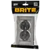 BRITE Розетка 2-местная с заземлением без защитных шторок плоская 16А в сборе РСПл12-3-БрГН металл хром/никель IEK