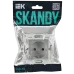 SKANDY Розетка с заземлением с защитными шторками 16А SK-R04S серебряный IEK