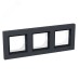 Рамка 3-местная IP44  графит.  пластик Эпика EKF