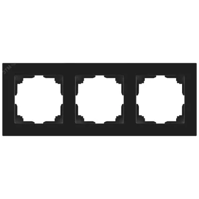 Рамка для розеток и выключателей Intro Accent 6-503-05 на 3 поста, СУ, антрацит