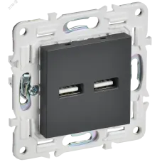 SKANDY Розетка USB A+A 3,1А SK-R15T титан IEK