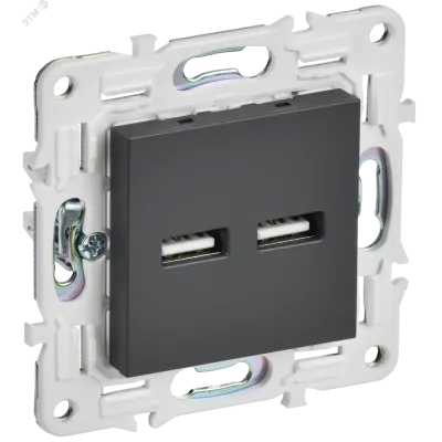 SKANDY Розетка USB A+A 3,1А SK-R15T титан IEK